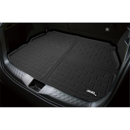 3D Maxpider TRear Upper Cargo Liner Kagu for 2021-2023 Tesla Model S, Black M1TL0391309